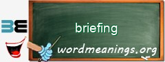 WordMeaning blackboard for briefing